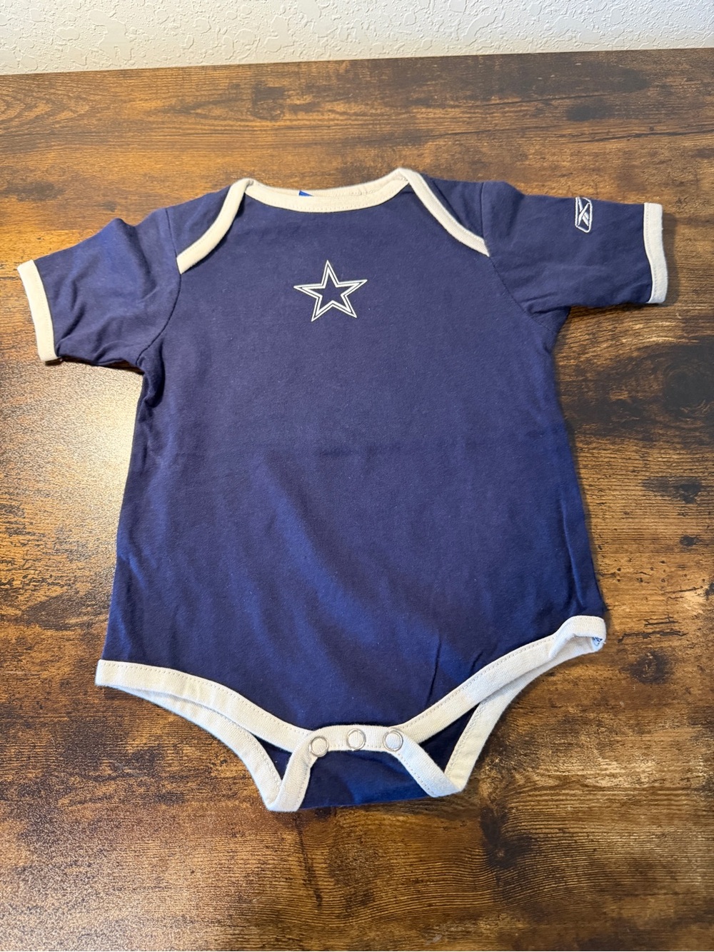 Y2K Vintage NFL Cowboys Reebok Navy Baby One-Piece
